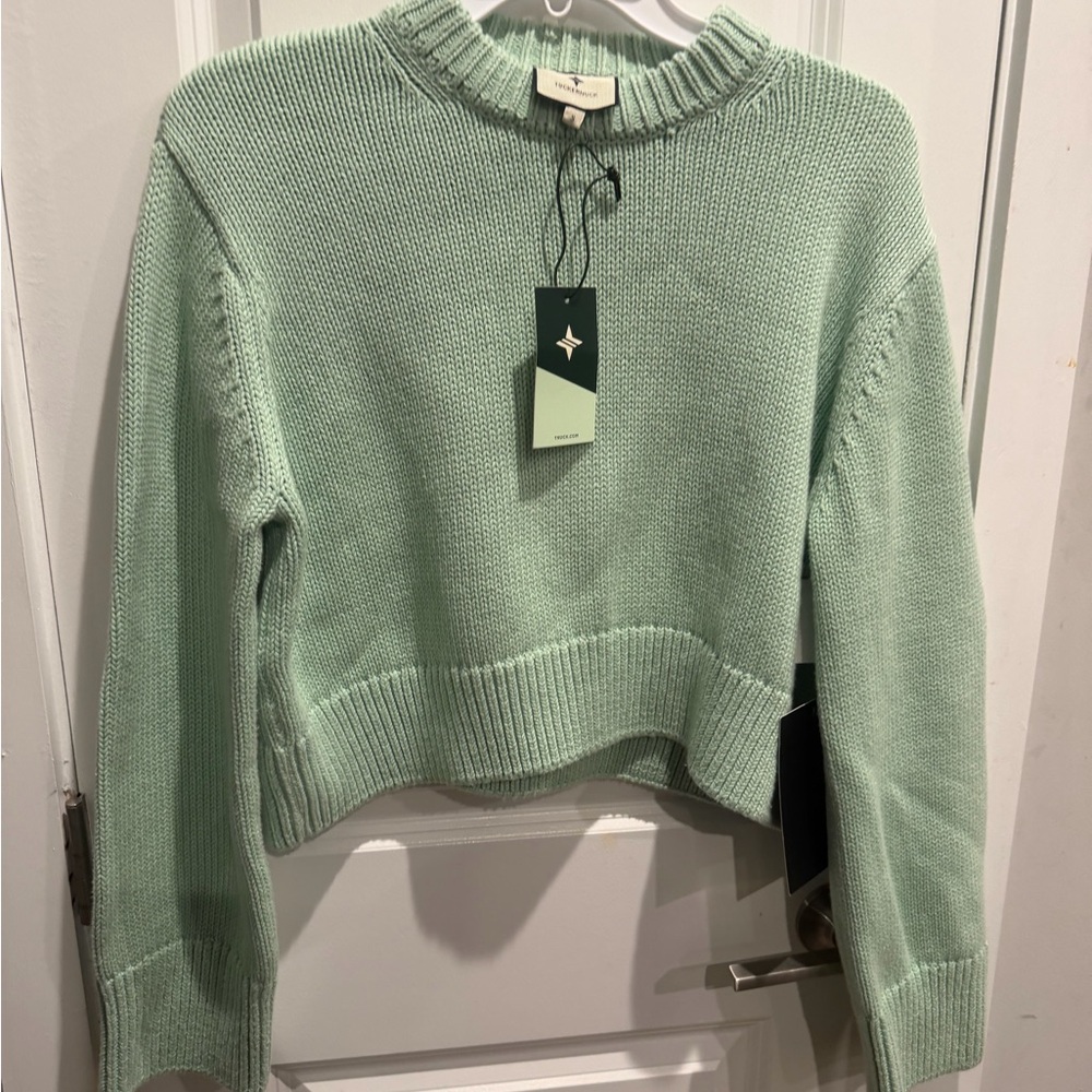 Tuckernuck Mint Green Knit Sweater Size Small - Picture 4 of 12